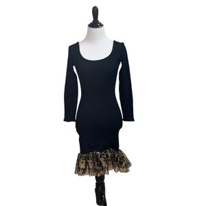 Mellow Mail Women's 1980's Vintage Party Mini Dress Bodycon Lace Back One Size